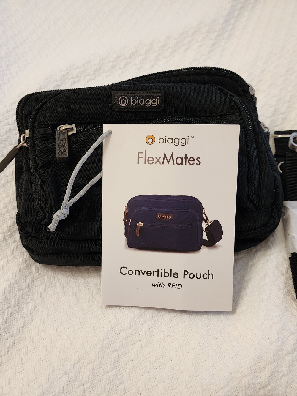 Biaggi Black Convertible Pouch Crossbody